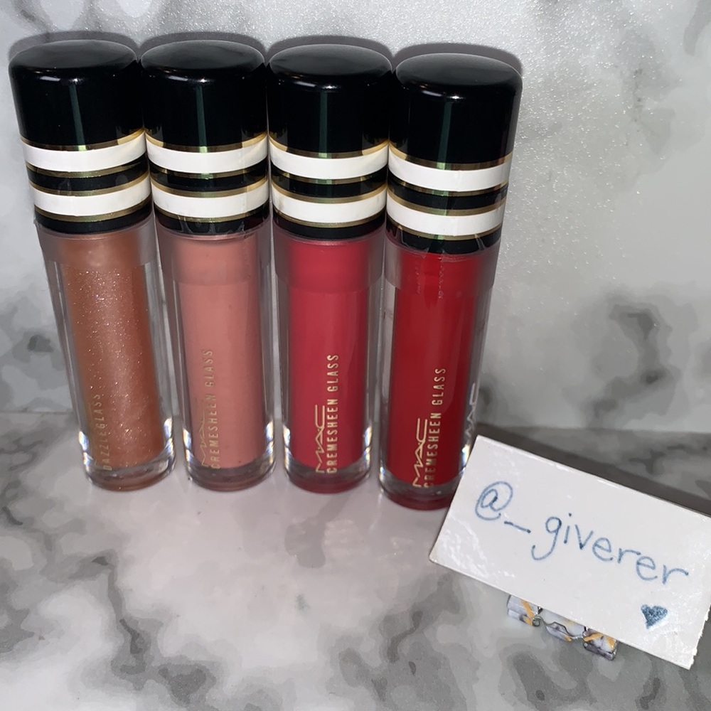 4x Coral Nocturnals Lip Set MAC CREMESHEEN GLASS Limited Edition